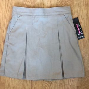 Girls khaki uniform skort size 8